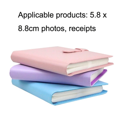 CAIUL 3 Inch PU Leather Photo Album Photo Collection Commemorative Book, Cherry Pink, Clove Purple, Qingkong Blue - DealBuddy