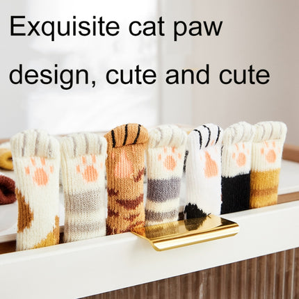 1 Set Double Knit Wear-Resisting Table Stool Leg Mute Protective Cover, Brown, Light Gray, Deep Gray, Black, Flower Brown, White, Light Coffee - DealBuddy