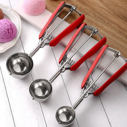304 Stainless Steel Silicone Handle Ice Cream Scoop, Diameter, 4cm, 5cm, 6cm - DealBuddy