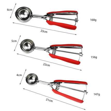 304 Stainless Steel Silicone Handle Ice Cream Scoop, Diameter, 4cm, 5cm, 6cm - DealBuddy