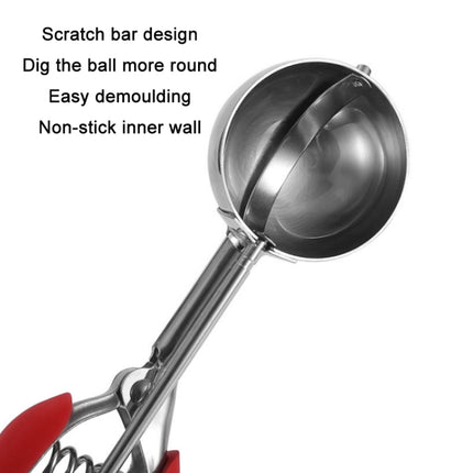 304 Stainless Steel Silicone Handle Ice Cream Scoop, Diameter, 4cm, 5cm, 6cm - DealBuddy