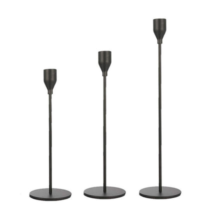 3 PCS / Set Home Decoration Wedding Wrought Iron Candle Holder, Style: