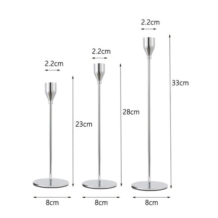 3 PCS / Set Home Decoration Wedding Wrought Iron Candle Holder, Style:, 3 PCS / Set Thin Bottom (Black), 3 PCS / Set Thin Bottom (Imitation Gold), 3 PCS / Set Thin Bottom (Silver), 3 PCS / Set Thin Bottom (Gold), 3 PCS / Set Thick Bottom (Black)       ...