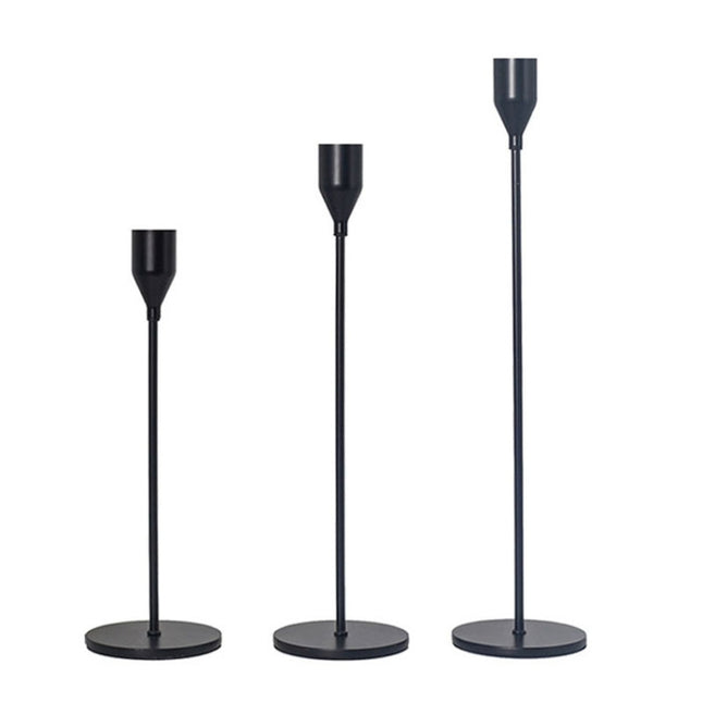 3 PCS / Set Home Decoration Wedding Wrought Iron Candle Holder, Style: