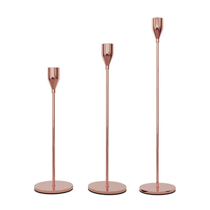 3 PCS / Set Home Decoration Wedding Wrought Iron Candle Holder, Style: