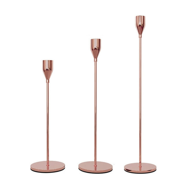 3 PCS / Set Home Decoration Wedding Wrought Iron Candle Holder, Style:, 3 PCS / Set Thick Bottom (Rose Red), 3 PCS / Set Thick Bottom (Silver), 3 PCS / Set Thin Bottom (Black), 3 PCS / Set Thin Bottom (Imitation Gold), 3 PCS / Set Thin Bottom (Silver) ... - DealBuddy