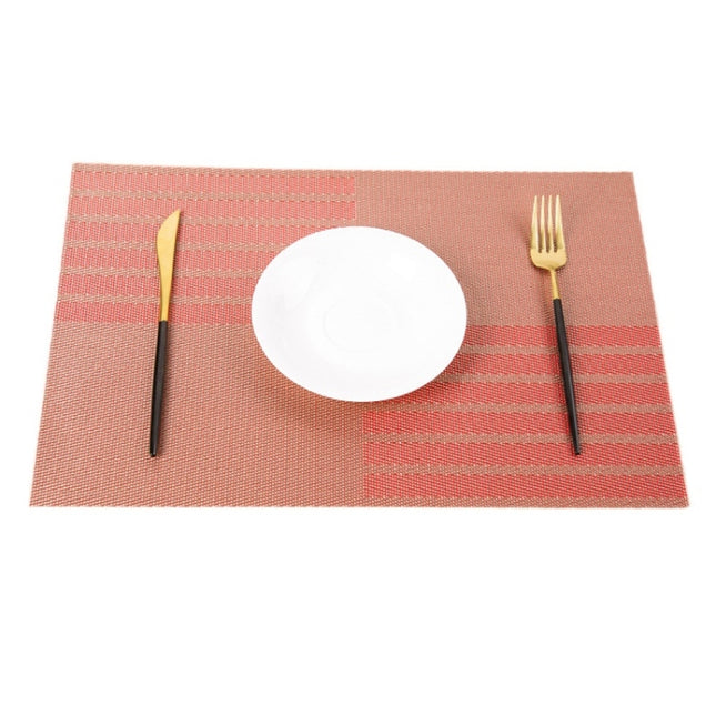 2 PCS PVC Table Top Thermal Insulation Placemat, Red, Coffee, Blue, Grey
