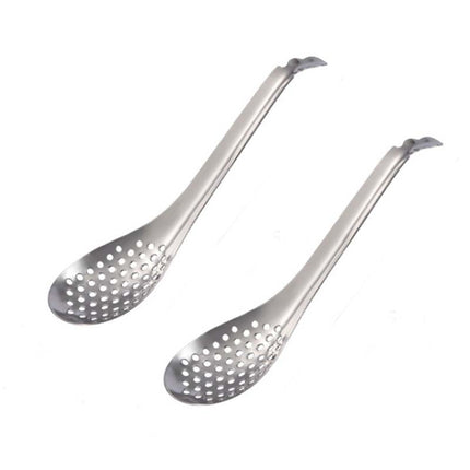 2 PCS 304 Stainless Steel Small Caviar Colander Molecular Cooking Spoon, True Color, Golden, Rose Gold, Colored, Black - DealBuddy