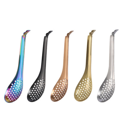 2 PCS 304 Stainless Steel Small Caviar Colander Molecular Cooking Spoon, True Color, Golden, Rose Gold, Colored, Black - DealBuddy