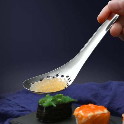 2 PCS 304 Stainless Steel Small Caviar Colander Molecular Cooking Spoon, True Color, Golden, Rose Gold, Colored, Black - DealBuddy