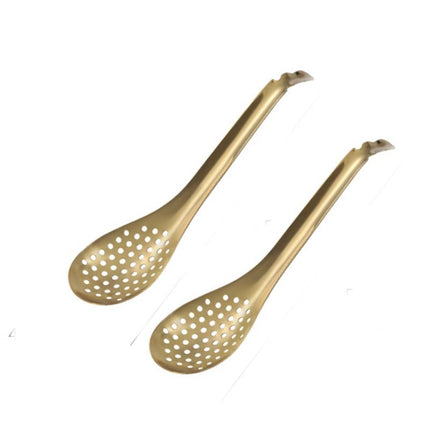 2 PCS 304 Stainless Steel Small Caviar Colander Molecular Cooking Spoon, True Color, Golden, Rose Gold, Colored, Black - DealBuddy