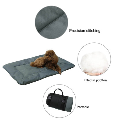 Outdoor Camping Foldable Pet Sleeping Pad 600D Oxford Cloth Waterproof Dog Pad, Sky Blue, Brown, Grey - DealBuddy