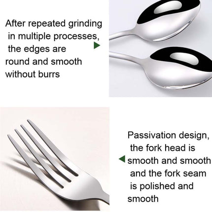 Stainless Steel Portable Cutlery Set Western Steak Knife Fork Spoon Set,Color:, Black and Silver, Black Gold, Black Rose Gold, Blue Silver, Blue Gold, Blue Rose Gold, Red Silver, Red Gold, Red Rose Gold - DealBuddy