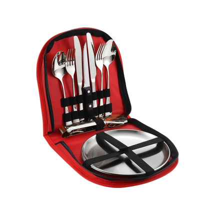 Stainless Steel Portable Cutlery Set Western Steak Knife Fork Spoon Set,Color: