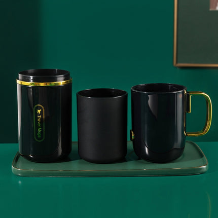 JM043 Home Mouthwash Cup Set Couple Convenient Travel Toothbrush Box, Style: