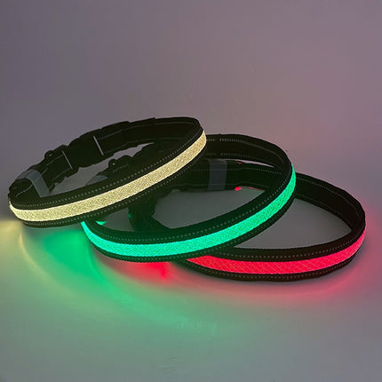 LED Rechargeable Wear-resistant and Waterproof Pet Lighting Collar, Size:, XS, S, M, L - DealBuddy