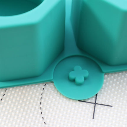 2 PCS 3 Grid Silicone Diamond Ice Tray Succulent Flower Pot Mold DIY Plaster Mold, Ink Green, Blue, Green - DealBuddy