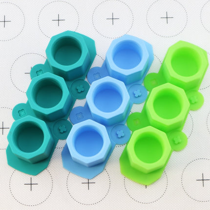 2 PCS 3 Grid Silicone Diamond Ice Tray Succulent Flower Pot Mold DIY Plaster Mold, Ink Green, Blue, Green - DealBuddy