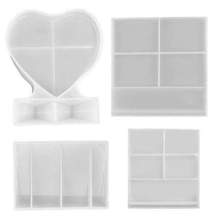 Heart-shaped Square Photo Frame Display DIY Silicone Mould, Spec: