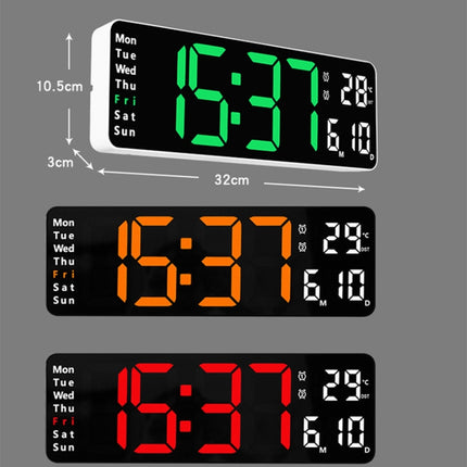 6629 13 Inch Multifunctional LED Living Room Large Screen Wall Clock, 13 Inch White Shell Red Light, 13 Inch Black Shell Orange Light, 13 Inch Black Shell Green Light, 13 Inch Black Shell Red Light, 13 Inch White Shell Orange Light                     ... - DealBuddy
