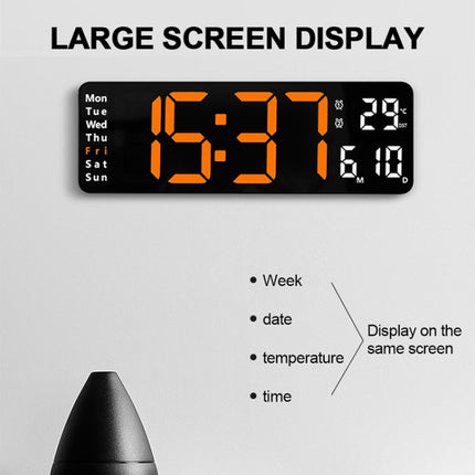 6629 13 Inch Multifunctional LED Living Room Large Screen Wall Clock