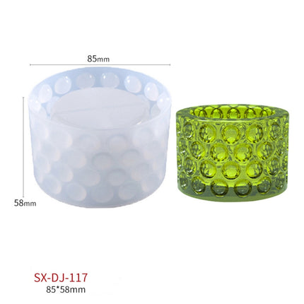 DIY Polka Dot Storage Box Crystal Ashtray Silicone Mold