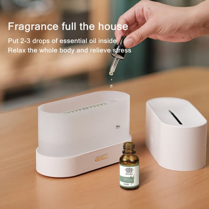 7 Color Flame Aromatherapy Machine Home Office Desk Air Humidifier, 7 Color(Black), 7 Color (White) - DealBuddy