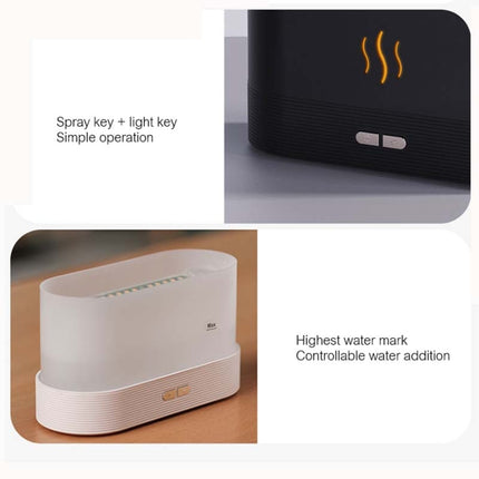 7 Color Flame Aromatherapy Machine Home Office Desk Air Humidifier, 7 Color(Black), 7 Color (White) - DealBuddy