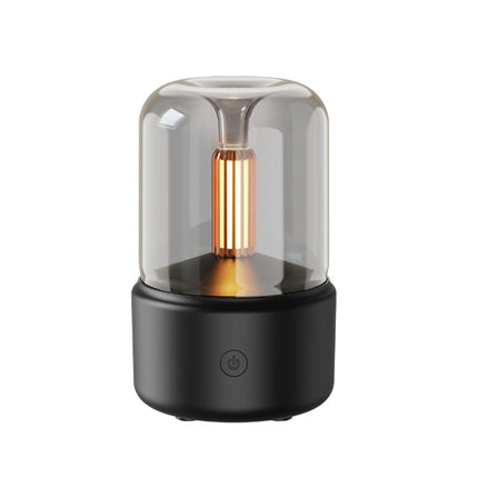 120ML Simulated Candlelight Aroma Diffuser USB Home Atmosphere Night Light Humidifier, DQ702 (Black), DQ702 (Beige) - DealBuddy