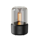 120ML Simulated Candlelight Aroma Diffuser USB Home Atmosphere Night Light Humidifier, DQ702 (Black), DQ702 (Beige) - DealBuddy