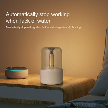 120ML Simulated Candlelight Aroma Diffuser USB Home Atmosphere Night Light Humidifier, DQ702 (Black), DQ702 (Beige) - DealBuddy