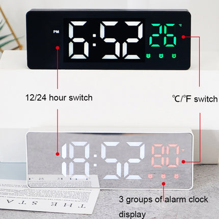 0715 Voice-activated LED Mute Date Temperature Display Electronic Clock