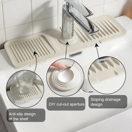 Faucet Silicone Draining Mat Anti-splash Kitchen Sink Non-slip Soap Mat - DealBuddy