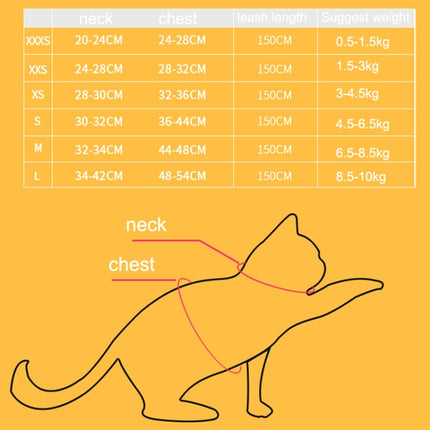 TM050 Pet Chest Strap Vest Type Breathable Reflective Traction Rope, XXXS, XXS, XS, S, M, L - DealBuddy