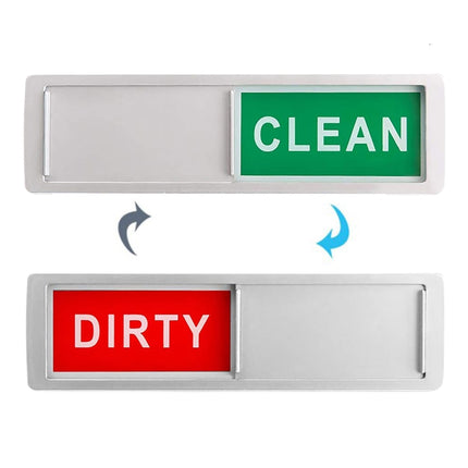 Dishwasher Magnet Clean Dirty Sign 2 Double-Sided Dishwasher Magnet Cover, Black, White - DealBuddy