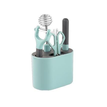 Stainless Steel Peeler Kitchen Gadgets Set With Storage Holder - DealBuddy