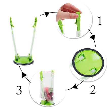 Baggy Rack Holder For Food Prep Bag Plastic Freezer Bag Ziplock Bag Holder Stand, Green, Blue, Orange - DealBuddy