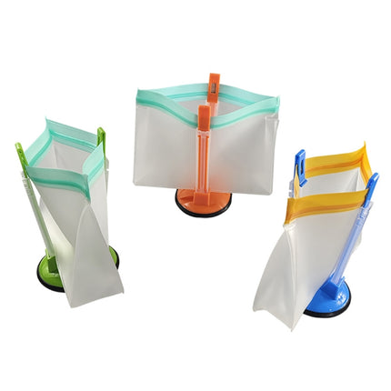 Baggy Rack Holder For Food Prep Bag Plastic Freezer Bag Ziplock Bag Holder Stand, Green, Blue, Orange - DealBuddy