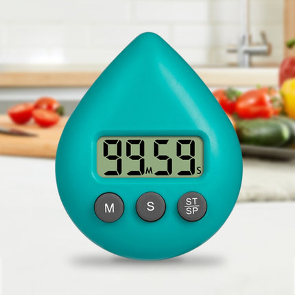 Water Drop Electronic Timer Student Learning Reminder, White, Black, Orange, Green, Blue, Light Pink, Yellow Green, Light Green