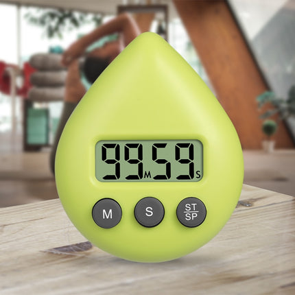 Water Drop Electronic Timer Student Learning Reminder, White, Black, Orange, Green, Blue, Light Pink, Yellow Green, Light Green