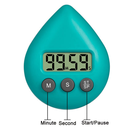Water Drop Electronic Timer Student Learning Reminder, White, Black, Orange, Green, Blue, Light Pink, Yellow Green, Light Green