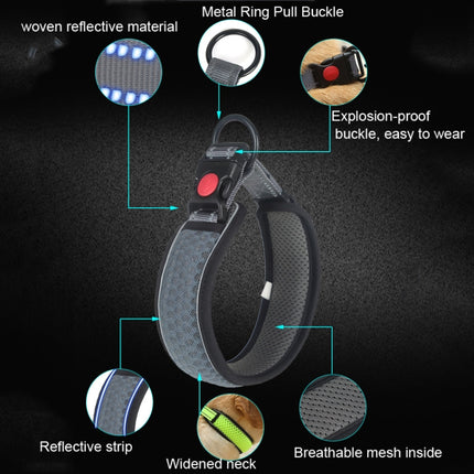 Honeycomb Net Dog Collar Neck Collar Breathable Reflective Anti-Strangle Collar, XS, S, M, L, XL - DealBuddy