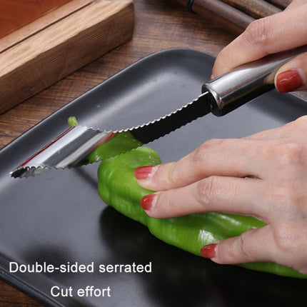 10 PCS Stainless Steel Pepper Seed Decator Fruit Kernel Knife, Round Handle, Diplonema Handle - DealBuddy