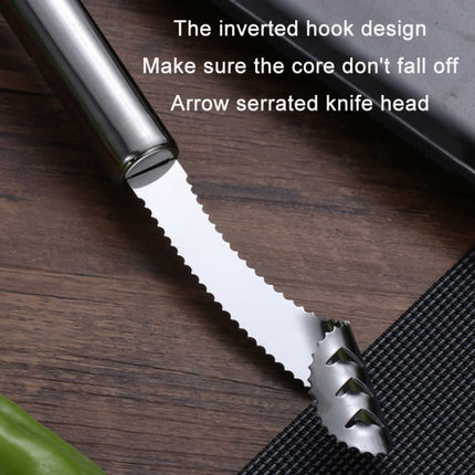 10 PCS Stainless Steel Pepper Seed Decator Fruit Kernel Knife, Round Handle, Diplonema Handle - DealBuddy