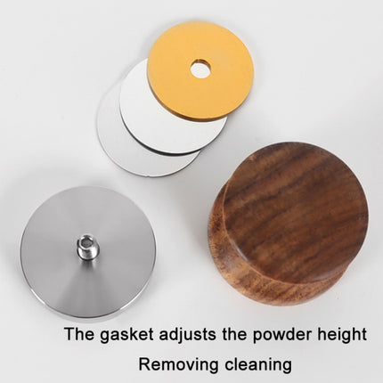 Pear Wood Stainless Steel Coffee Compressor, 51 mm, 53 mm, 58 mm - DealBuddy