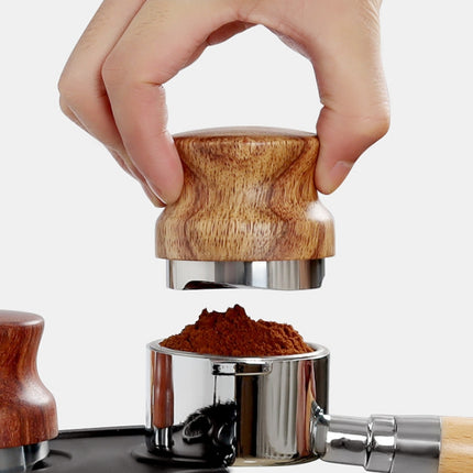 Pear Wood Stainless Steel Coffee Compressor