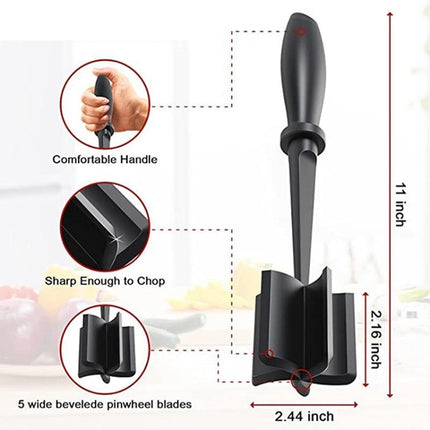 Meat Chopper Hand Held Stirring Grinder, Green, Black, Red - DealBuddy