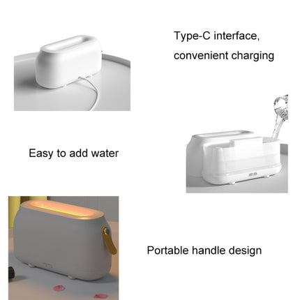 Simulation Flame Aromatherapy Humidifier Bedroom Ambient Light, White, Green, Gray, 3 Colors (RGB) - DealBuddy