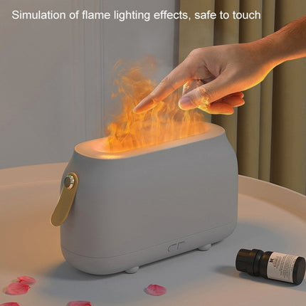 Simulation Flame Aromatherapy Humidifier Bedroom Ambient Light, White, Green, Gray, 3 Colors (RGB) - DealBuddy