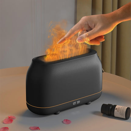 Simulation Flame Aromatherapy Humidifier Bedroom Ambient Light, White, Green, Gray, 3 Colors (RGB) - DealBuddy